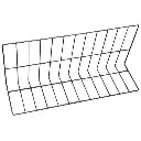 28" x 12" x 8" White Wire Divider