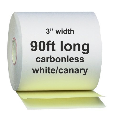 3" X 90 ' Two-Ply Carbonless Register Paper Roll