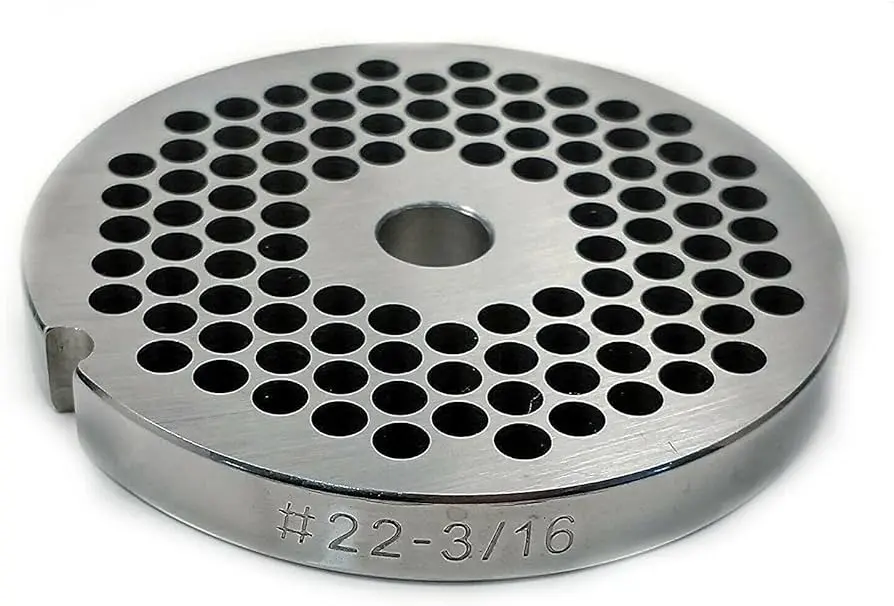3/16" Meat Grinder Plate #22 Double Cut