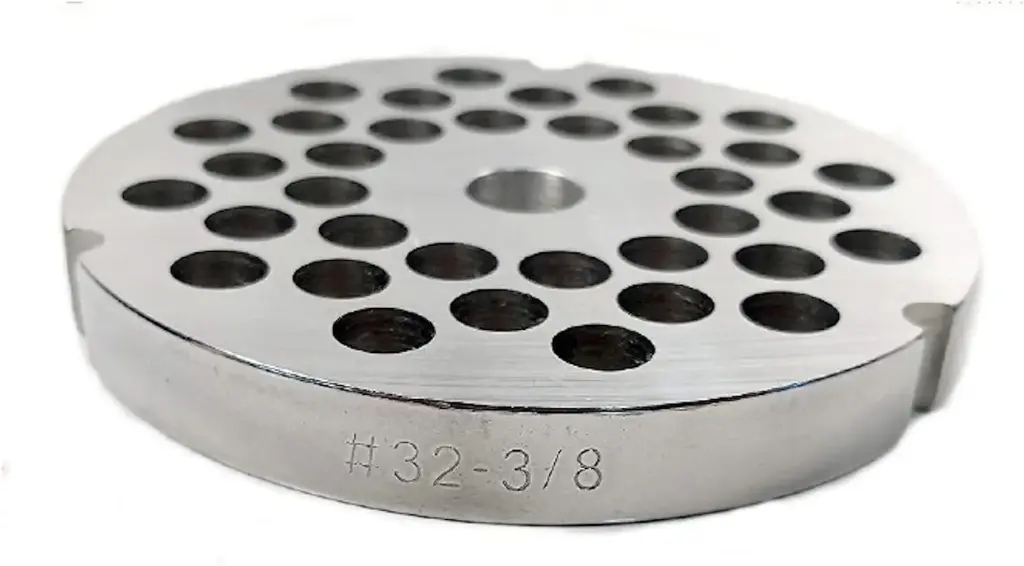 3/8" Stainless Steel Meat Grinder Plate #32 Hard Steel