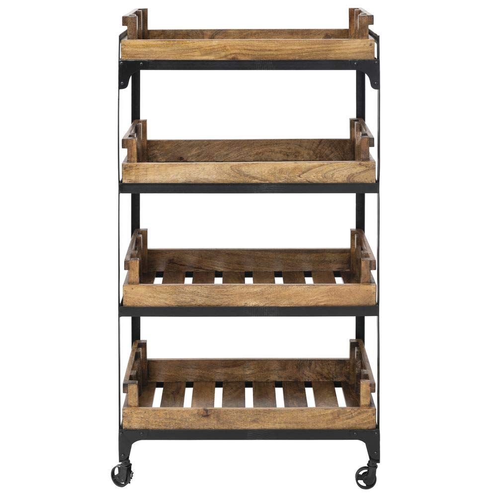 4 Tier Wooden Cart Display