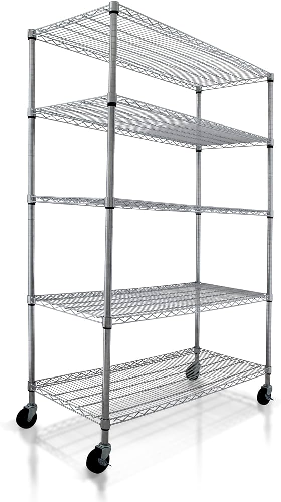 6 Shelves Metal Mobile Display