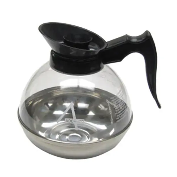 ADCRAFT CDP-BK 64 Oz Black Clear Coffee Decanter