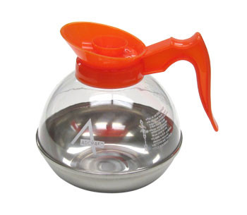 ADCRAFT CDP-OR 64 Oz Orange Clear Coffee Decanter