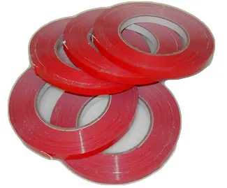 Bag Tape 3/8" Red 16roll/box