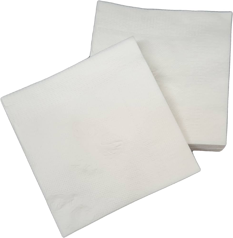 Beverage Napkin 9"X9" White