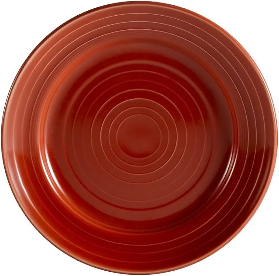 CAC China LV-7-R 7.25 Inch Red Ellegant Ceramic Plate