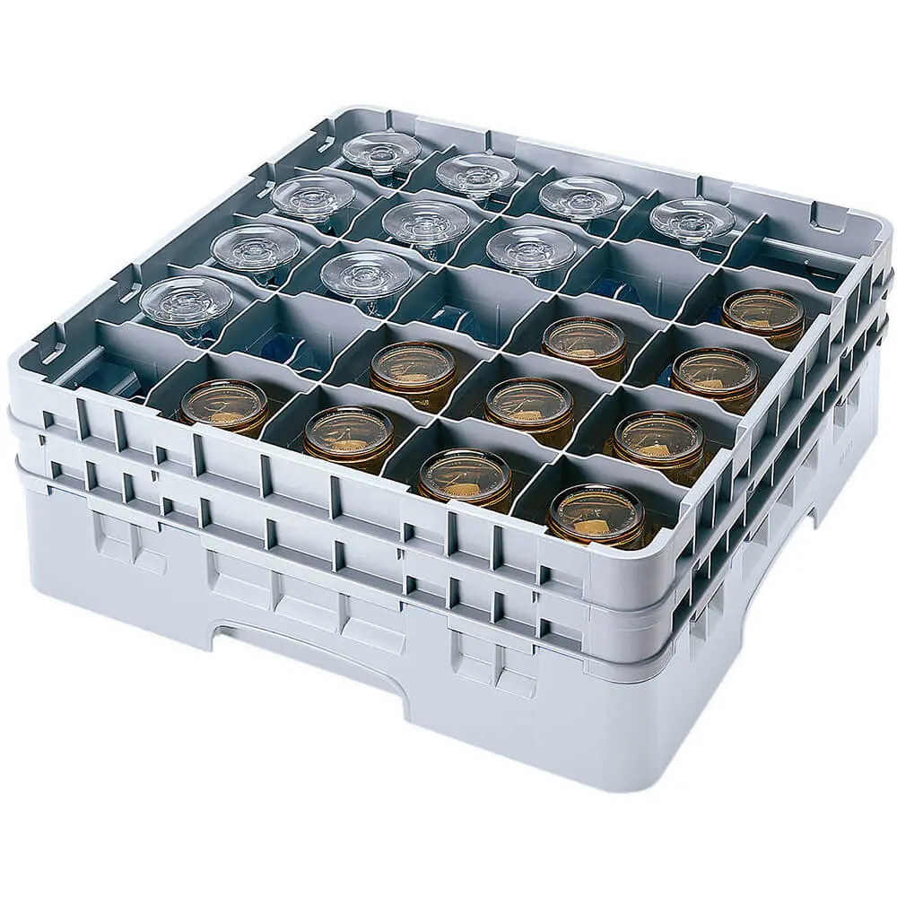CAMBRO 25S900 Glass Rack 25 Comp Gray