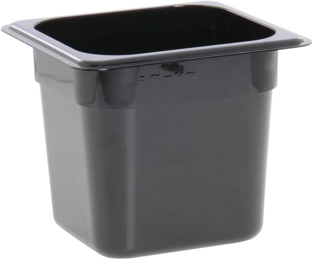 CAMBRO 66CW-110 Black Food Pan 6" Deep, Sixth Size