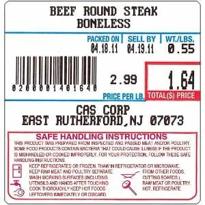 CAS LST-8040 58mm UPC Label And Safe Handling Print