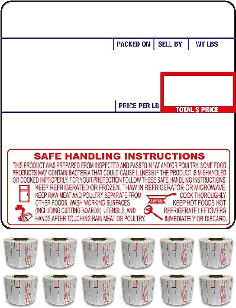 CAS LST-8040 58mm UPC Label And Safe Handling Print