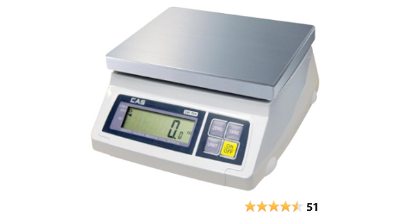 CAS SW-50 50 Lbs Stainless Portion Scale