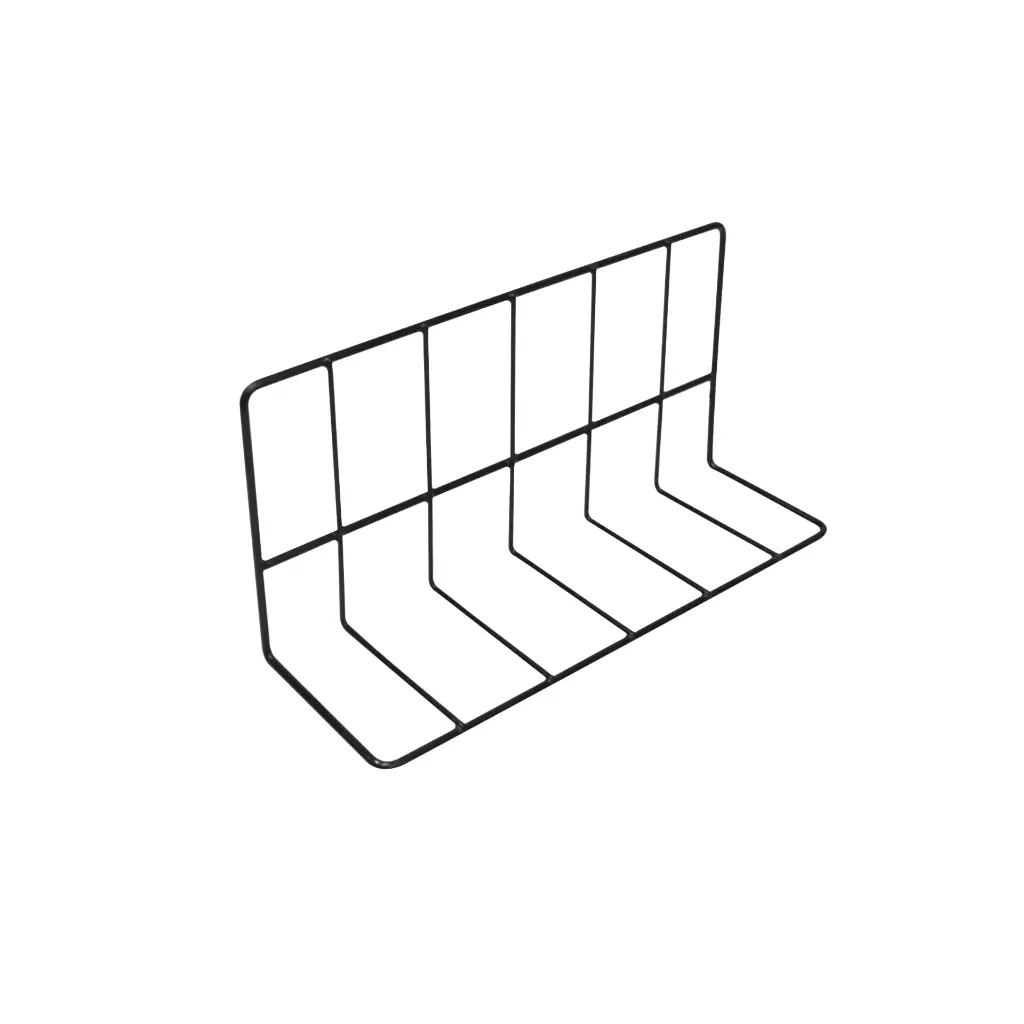 Cooler L Divider, Wire Coated Plastic Black 30" x 6" x 4"