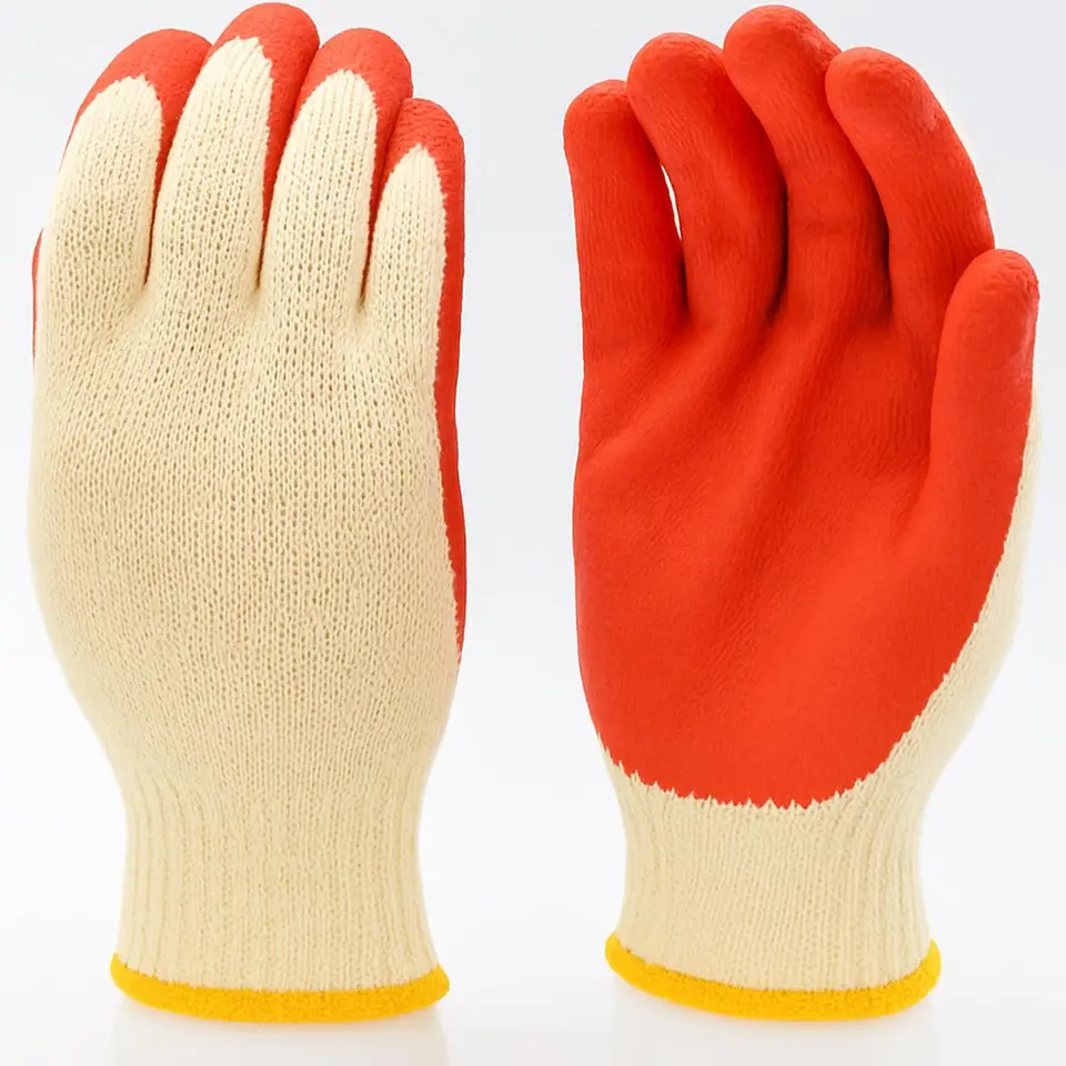 Cotton Working Gloves With Latex Coated