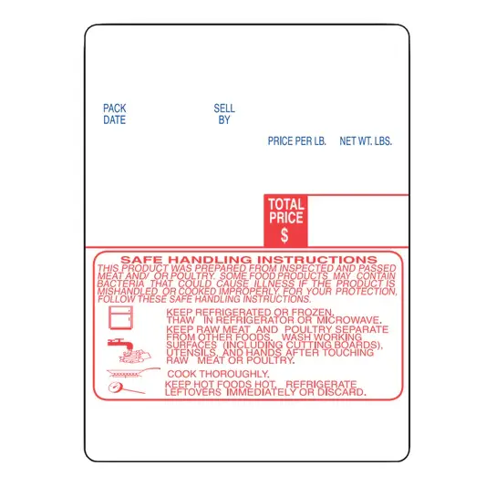 DIGI 60mm X 80mm Scale Label With Safe Handling Print