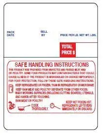 DIGI 60mm X 80mm Scale Label With Safe Handling Print