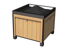 Dry Table End Riser With Bin