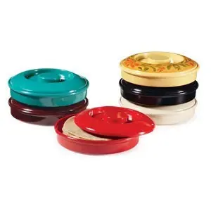 GET TS-800-BR Brown Melamine Tortilla Server with Lid