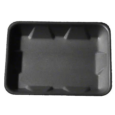 Genpak 1004D #4D Supermarket Food Tray Black