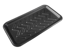 Genpak 1025S #25S Supermarket Food Tray Black