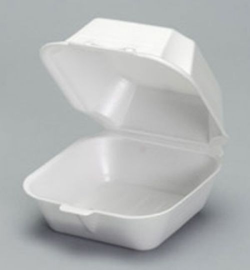 Genpak 22500 6" Sandwich Foam Container Large