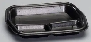 Genpak 50310 Large Foam Serving Tray 3 Compartment