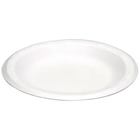 Genpak 80600 6 Inch Round White Foam Plate