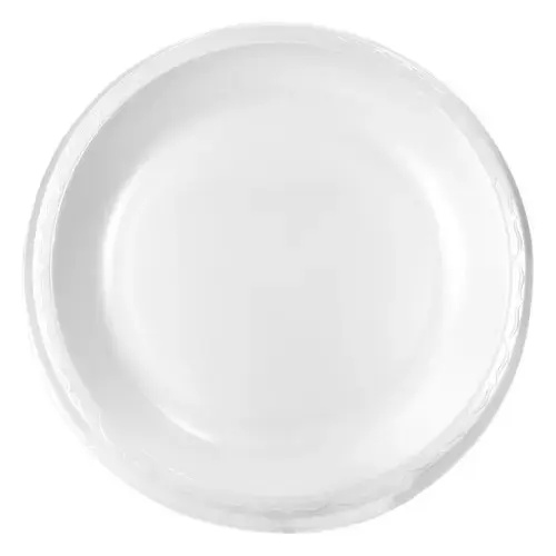 Genpak 81000 10 Inch Round White Foam Plate