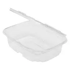 Genpak AD24 24 Oz Clear Hinged Deli Container