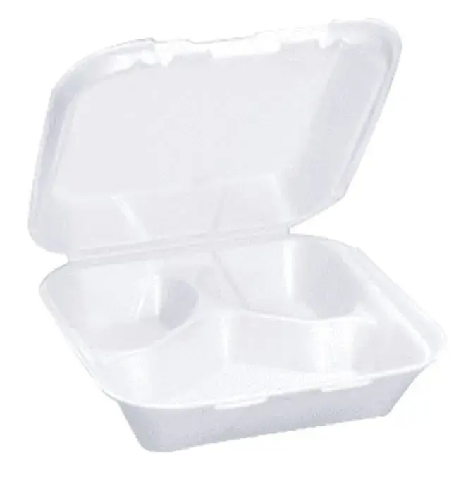 Genpak SN243VW To Go Box 3 Compartment Medium 8X8X3