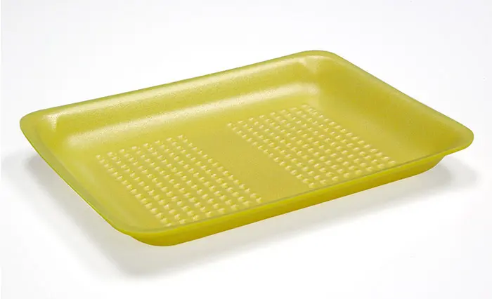Genpak TR08P #8P Heavy Supermarket Food Tray Yellow