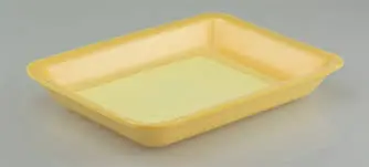 Genpak TR08P #8P Heavy Supermarket Food Tray Yellow