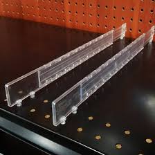 Gondola Shelf Center Divider 5 x 10 Clear Angle