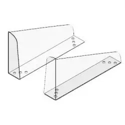 Gondola Shelf End Kit Divider 5 x 10 Clear Angle