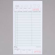 Guest Check Carbonless 3 Part Green 13 Line