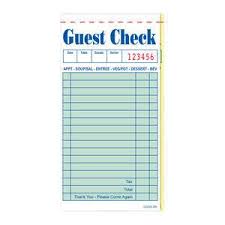 Guest Check Two Part 17 Line With Interleaved Carbon