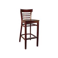 H&D 8676 Hardwood Ladder Back Chair with Wood Seat