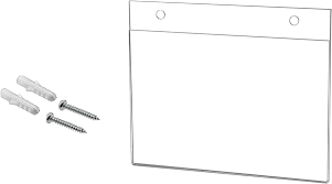 Hanging Sign Holder 6" x 4" Clear Vinyl