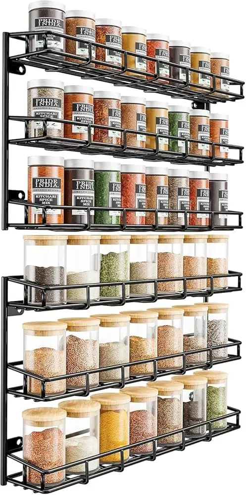High Profile Spice Rack with Nut Bin