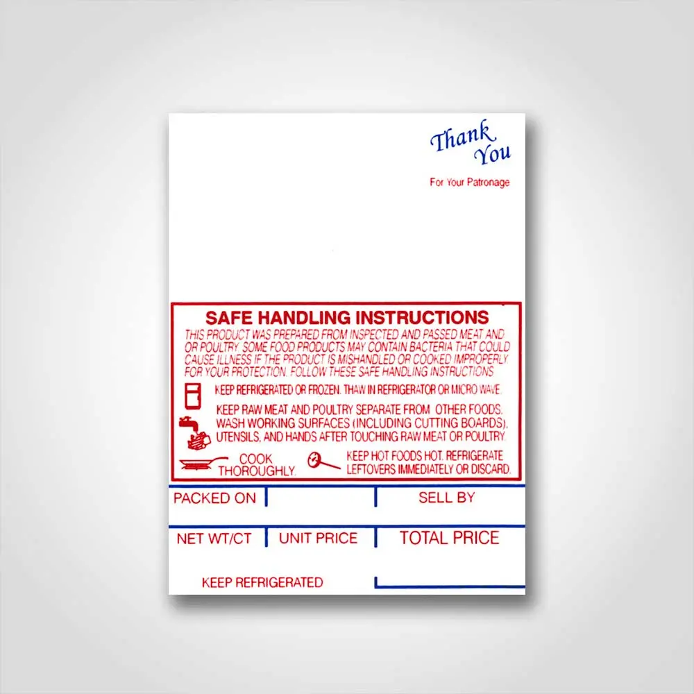 Hobart SP-80/600/1500 Style K Scale Label Safe Handling Print