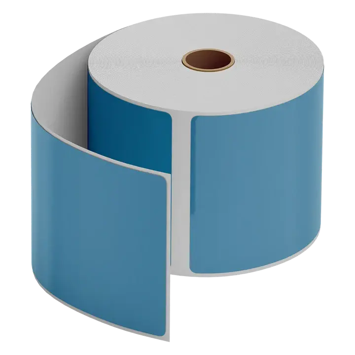 Inventory Label 3 x 4.5 Inch Blue