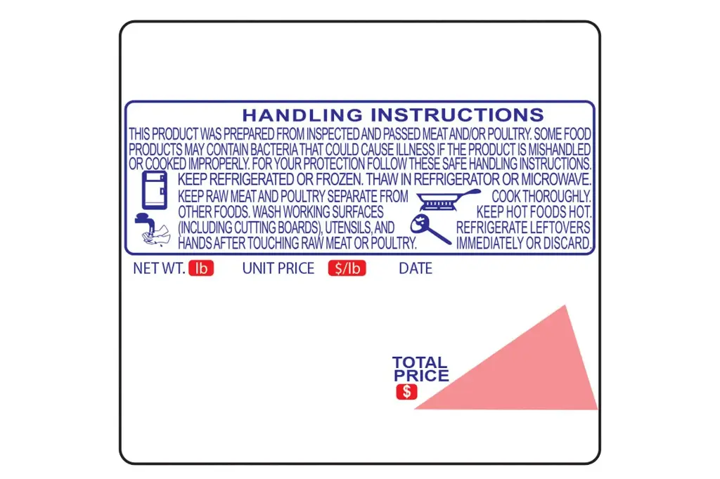 Ishida 64mm X 59mm UPC With Safe Handling Print Label