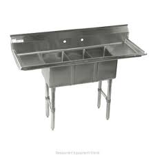 KTI CON-3-DL Sinks 3 Compartment Left