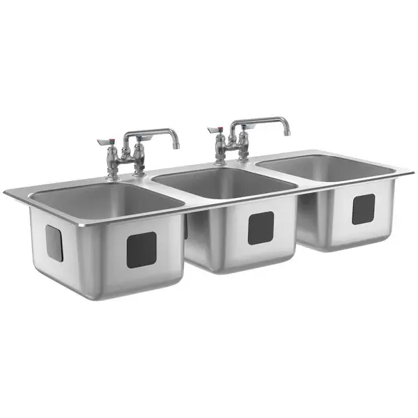 KTI CON-3-DL Sinks 3 Compartment Left