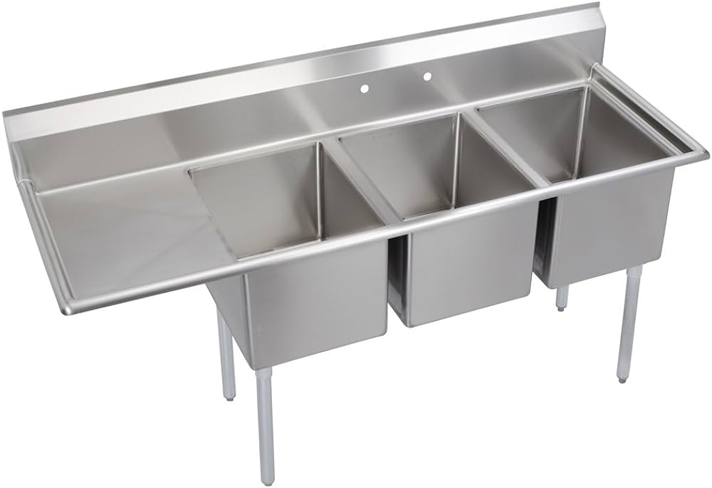 KTI CON-3-DR Sinks 3 Compartment Right
