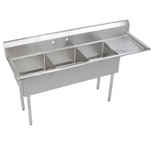 KTI CON-3-DR Sinks 3 Compartment Right