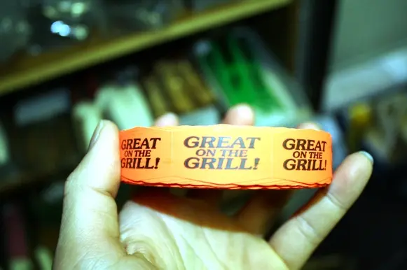 Label "GREAT ON THE GRILL"