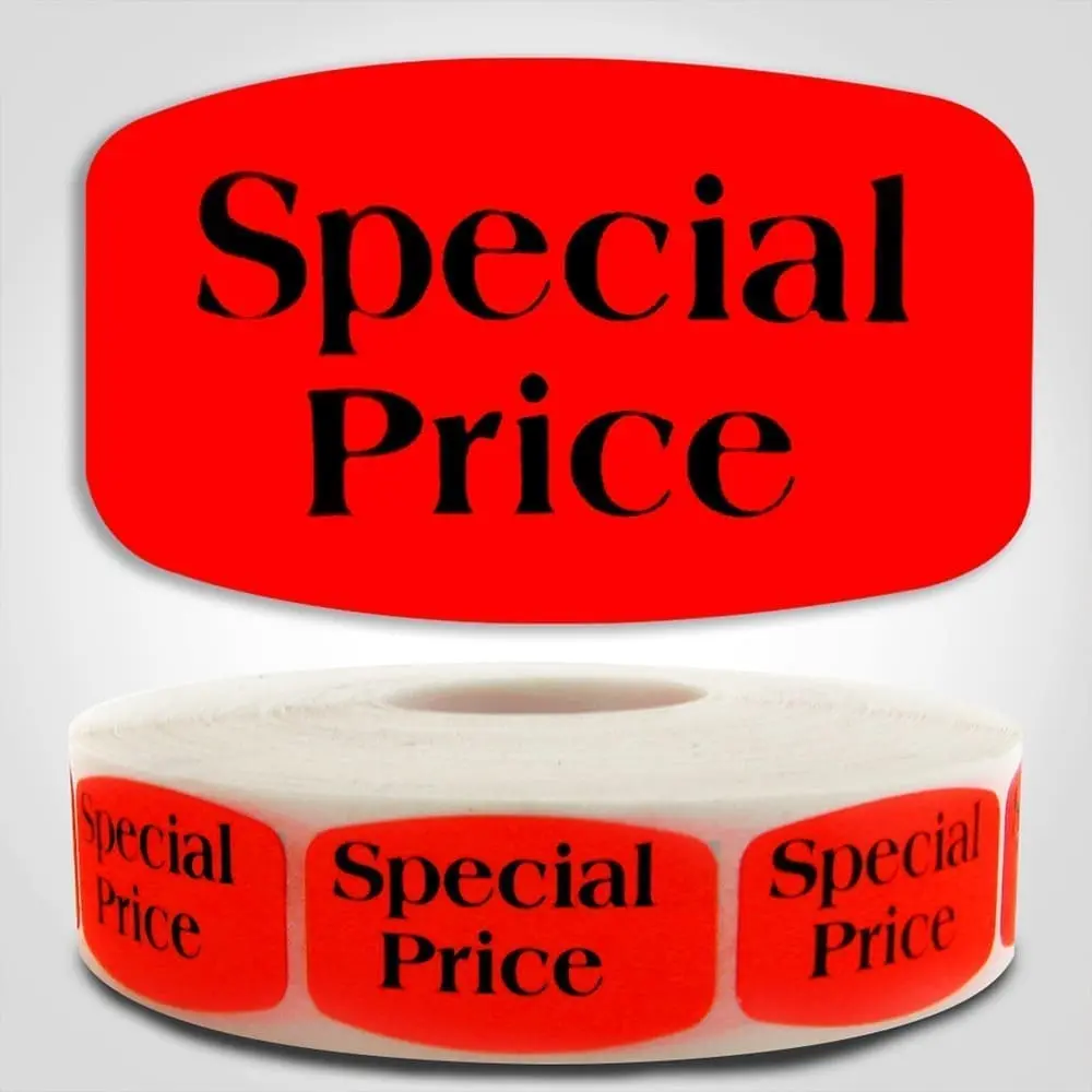 Label SPECIAL 1x2 Red 1000