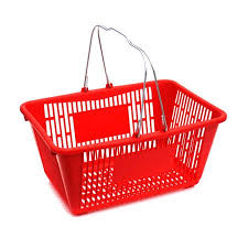 Large Shopping Basket Red