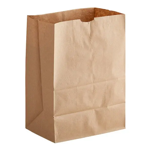 Paper Bag 1/8 BBL Short Brown Natural Kraft
